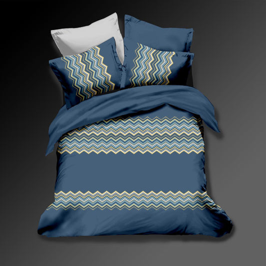 Nestloom 4 pcs comforter sets 1 bedsheet 2 pillow cover with 1 comforter